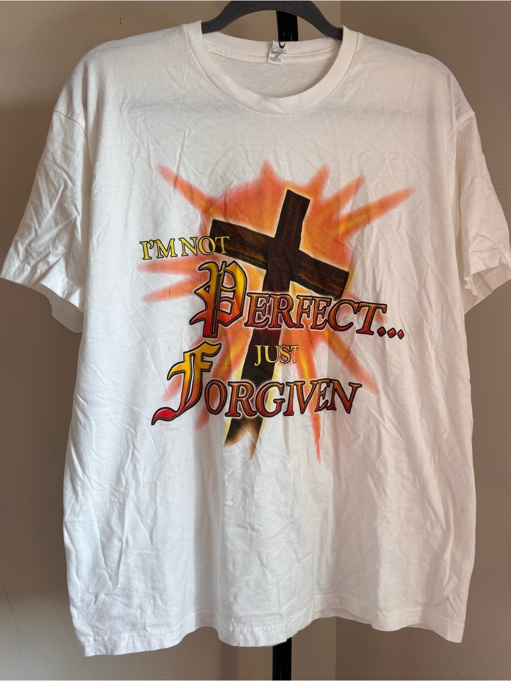 Vintage White 'I'm Not Perfect...Just Forgiven' Graphic Tee